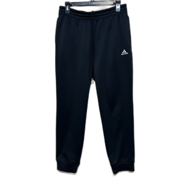 Adidas Activewear Pants Mens Large Black Jogger Sweatpants 100% Polyester - Picture 1 of 7